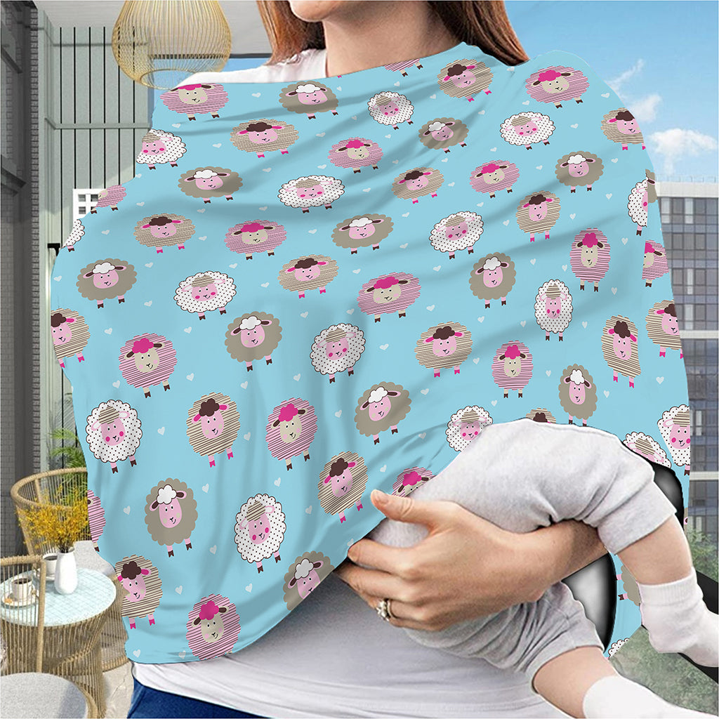 Cartoon Sheep Pattern Print Baby Seat Cover