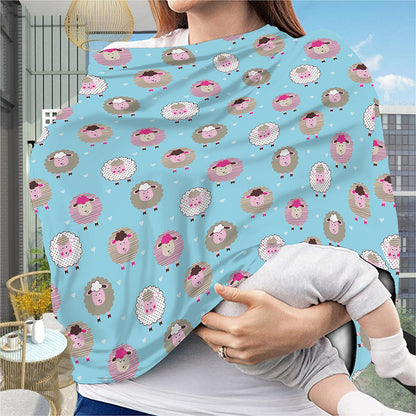 Cartoon Sheep Pattern Print Baby Seat Cover