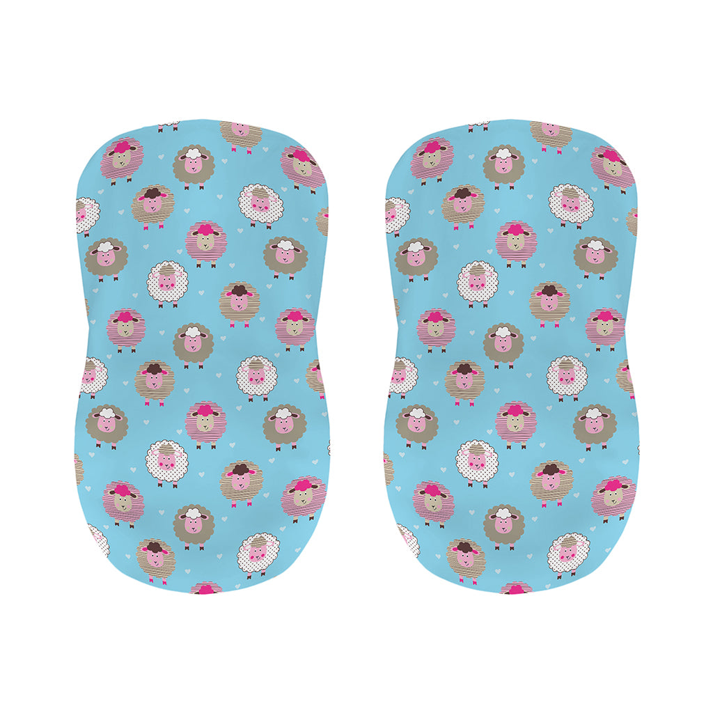 Cartoon Sheep Pattern Print Bar Stool Covers