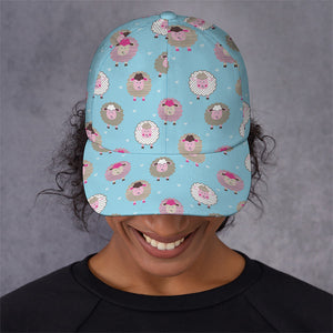 Cartoon Sheep Pattern Print Baseball Cap