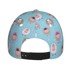 Cartoon Sheep Pattern Print Baseball Cap