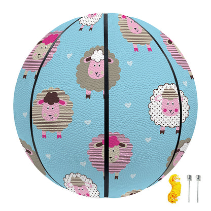 Cartoon Sheep Pattern Print Basketball