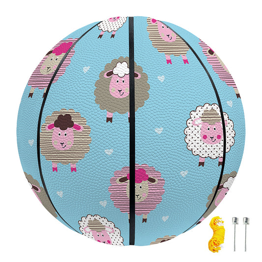 Cartoon Sheep Pattern Print Basketball