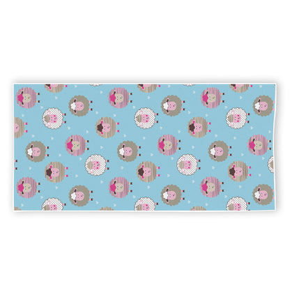 Cartoon Sheep Pattern Print Beach Towel
