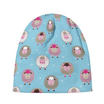 Cartoon Sheep Pattern Print Beanie