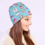 Cartoon Sheep Pattern Print Beanie