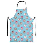 Cartoon Sheep Pattern Print Bib Apron With Pocket