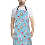 Cartoon Sheep Pattern Print Bib Apron With Pocket