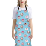 Cartoon Sheep Pattern Print Bib Apron With Pocket