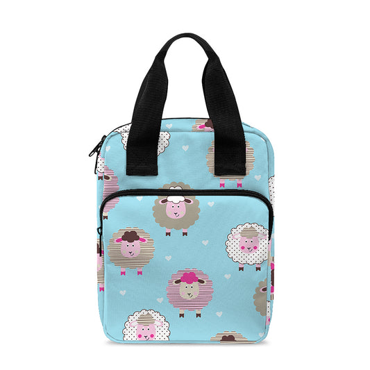 Cartoon Sheep Pattern Print Bible Tote Bag
