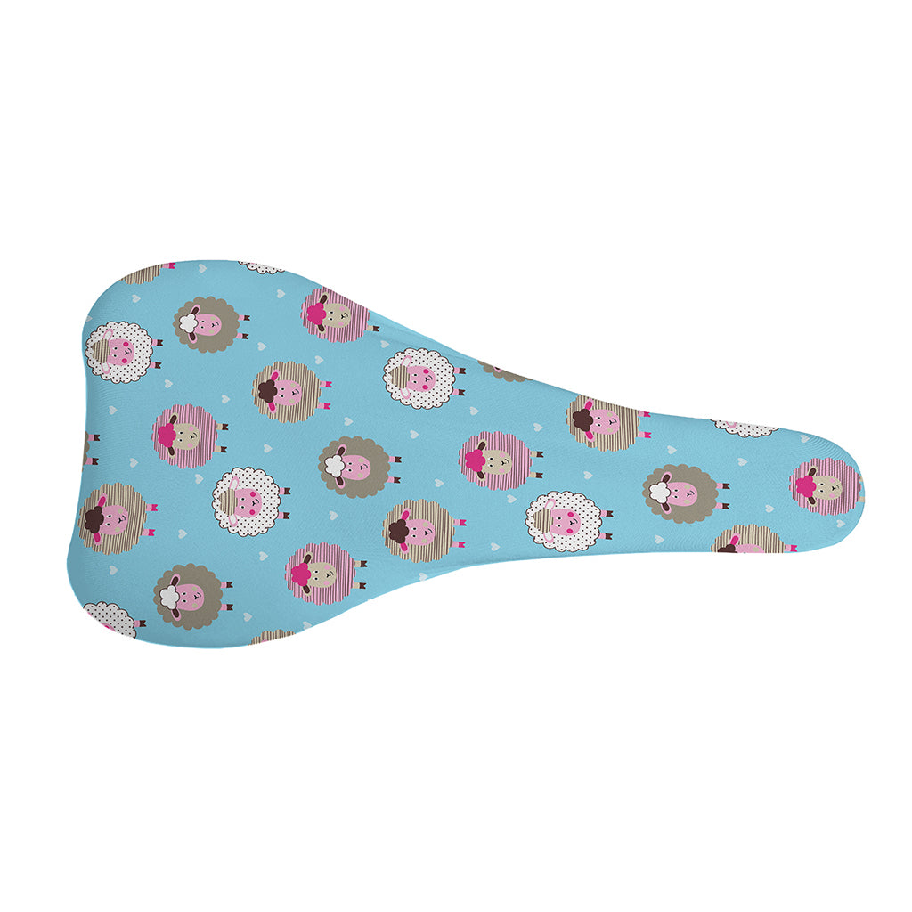 Cartoon Sheep Pattern Print Bicycle Seat Cover