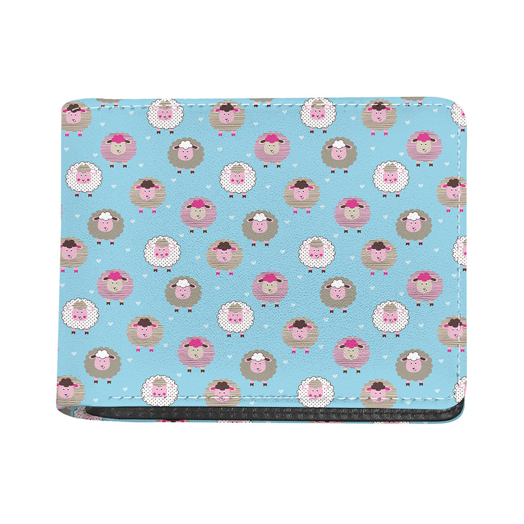 Cartoon Sheep Pattern Print Bifold Wallet
