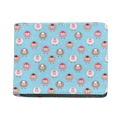 Cartoon Sheep Pattern Print Bifold Wallet