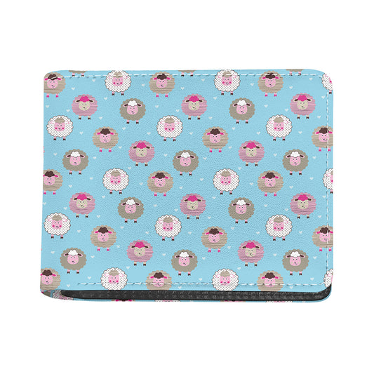 Cartoon Sheep Pattern Print Bifold Wallet