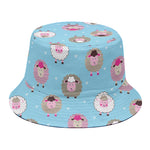 Cartoon Sheep Pattern Print Bucket Hat