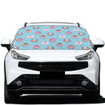 Cartoon Sheep Pattern Print Car Windshield Snow Cover