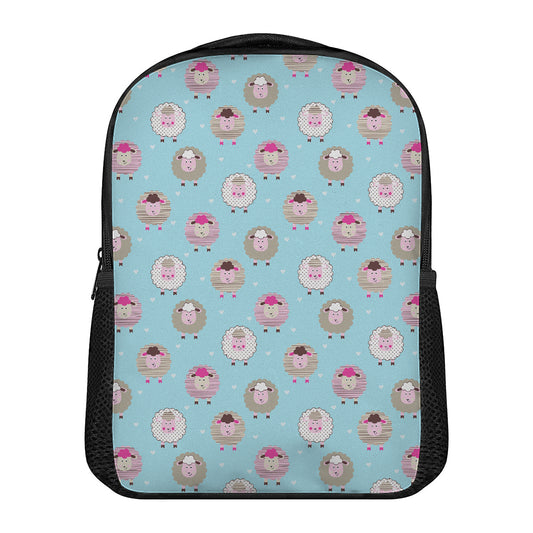 Cartoon Sheep Pattern Print Casual Backpack