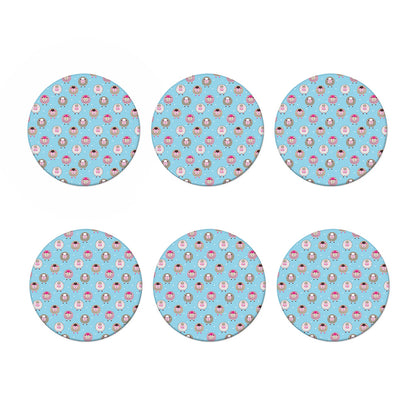 Cartoon Sheep Pattern Print Coaster Set