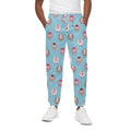 Cartoon Sheep Pattern Print Cotton Sweatpants