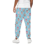 Cartoon Sheep Pattern Print Cotton Pants