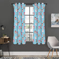 Cartoon Sheep Pattern Print Grommet Curtain Panels