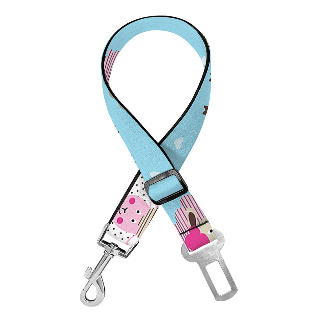 Cartoon Sheep Pattern Print Dog Seat Belt