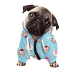 Cartoon Sheep Pattern Print Dog Zip Up Hoodie
