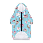 Cartoon Sheep Pattern Print Dog Zip Up Hoodie