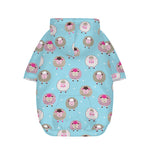 Cartoon Sheep Pattern Print Dog Zip Up Hoodie