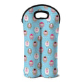 Cartoon Sheep Pattern Print Double Neoprene Wine Tote