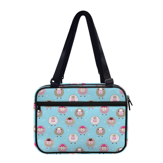Cartoon Sheep Pattern Print Double Strap Bible Bag