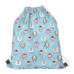 Cartoon Sheep Pattern Print Drawstring Bag