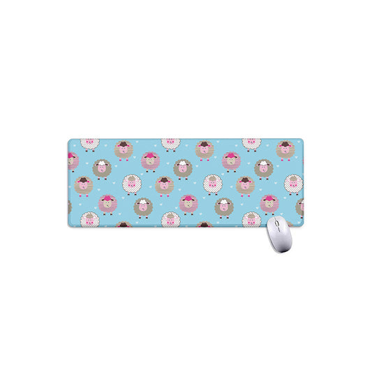 Cartoon Sheep Pattern Print Extended Mouse Pad