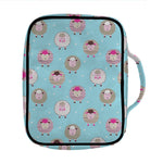 Cartoon Sheep Pattern Print Front Pocket Bible Bag