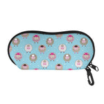 Cartoon Sheep Pattern Print Glasses Case