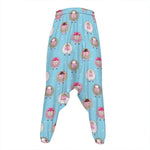 Cartoon Sheep Pattern Print Hammer Pants