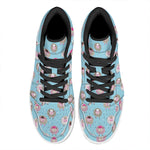 Cartoon Sheep Pattern Print High Top Leather Sneakers