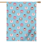 Cartoon Sheep Pattern Print House Flag