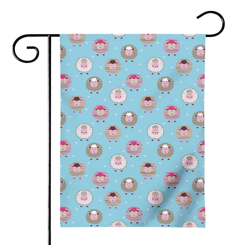 Cartoon Sheep Pattern Print House Flag
