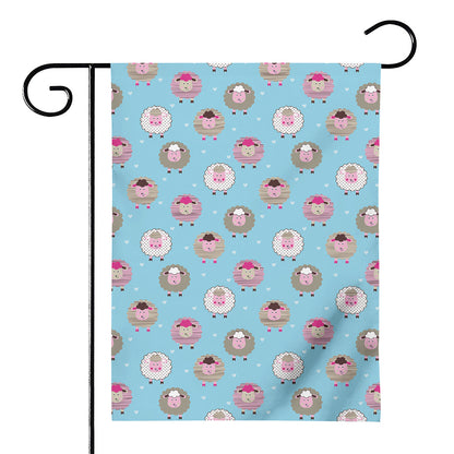 Cartoon Sheep Pattern Print House Flag