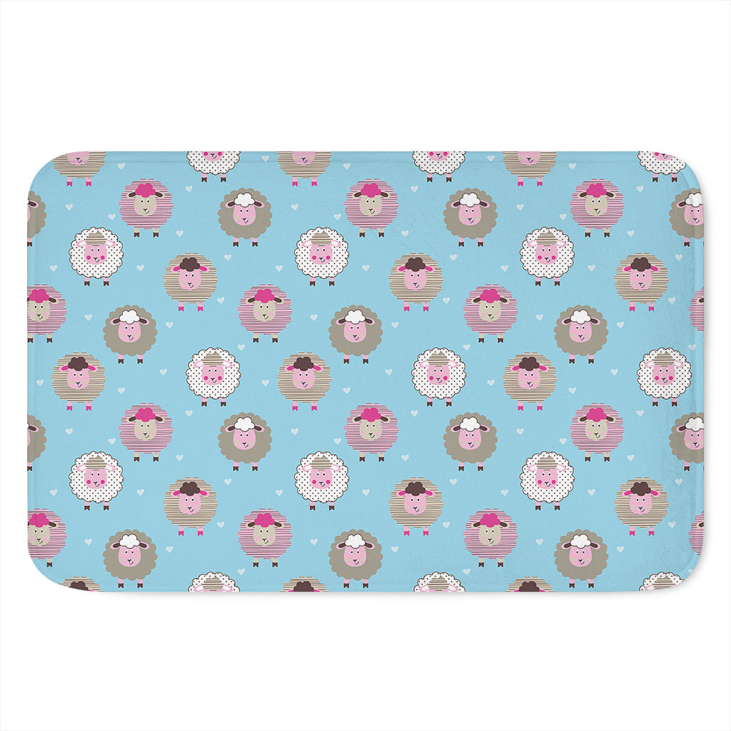Cartoon Sheep Pattern Print Indoor Door Mat