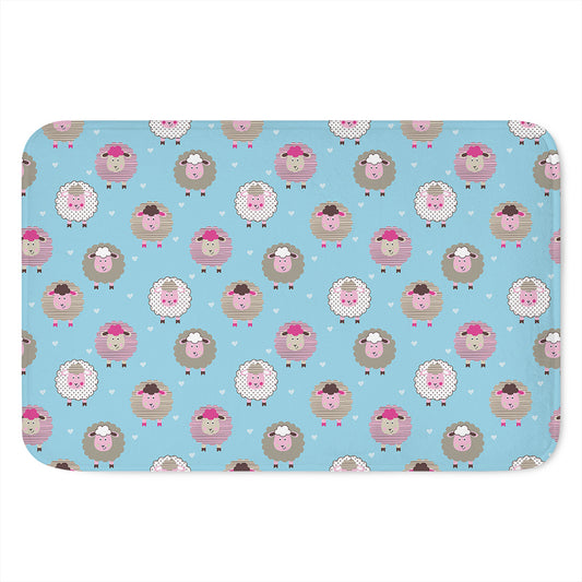 Cartoon Sheep Pattern Print Indoor Door Mat