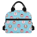 Cartoon Sheep Pattern Print Insulated Lunch Bag