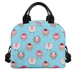 Cartoon Sheep Pattern Print Insulated Lunch Bag