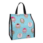 Cartoon Sheep Pattern Print Insulated Lunch Tote