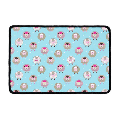 Cartoon Sheep Pattern Print Kitchen Mat