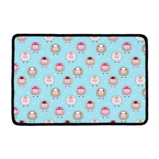 Cartoon Sheep Pattern Print Kitchen Mat
