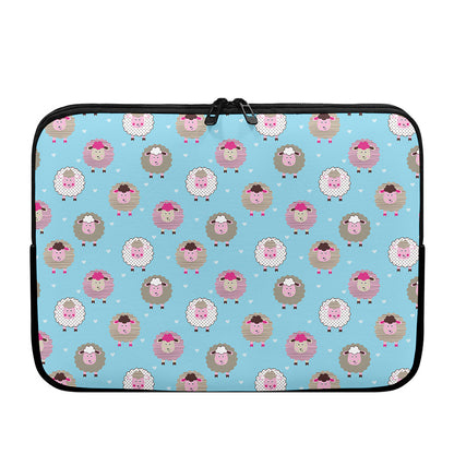 Cartoon Sheep Pattern Print Laptop Sleeve