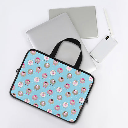 Cartoon Sheep Pattern Print Laptop Sleeve With Handle