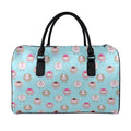 Cartoon Sheep Pattern Print Leather Duffel Bag